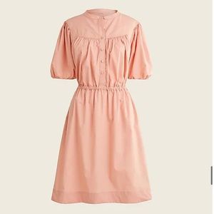 J. Crew NWT Women's Puff-Sleeve Cotton Poplin Shirtdress